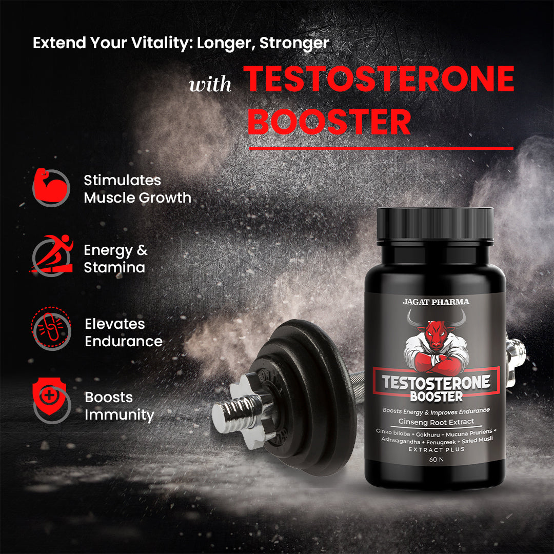 Testosterone booster- 60 Caps | The Strongest Muscle Mass Gainer and Performance Booster